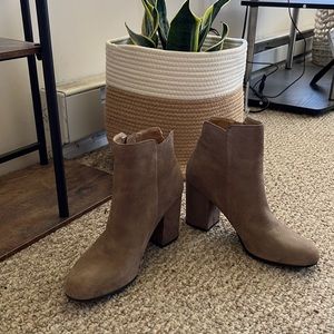 8.5 leather lucky brand tan booties